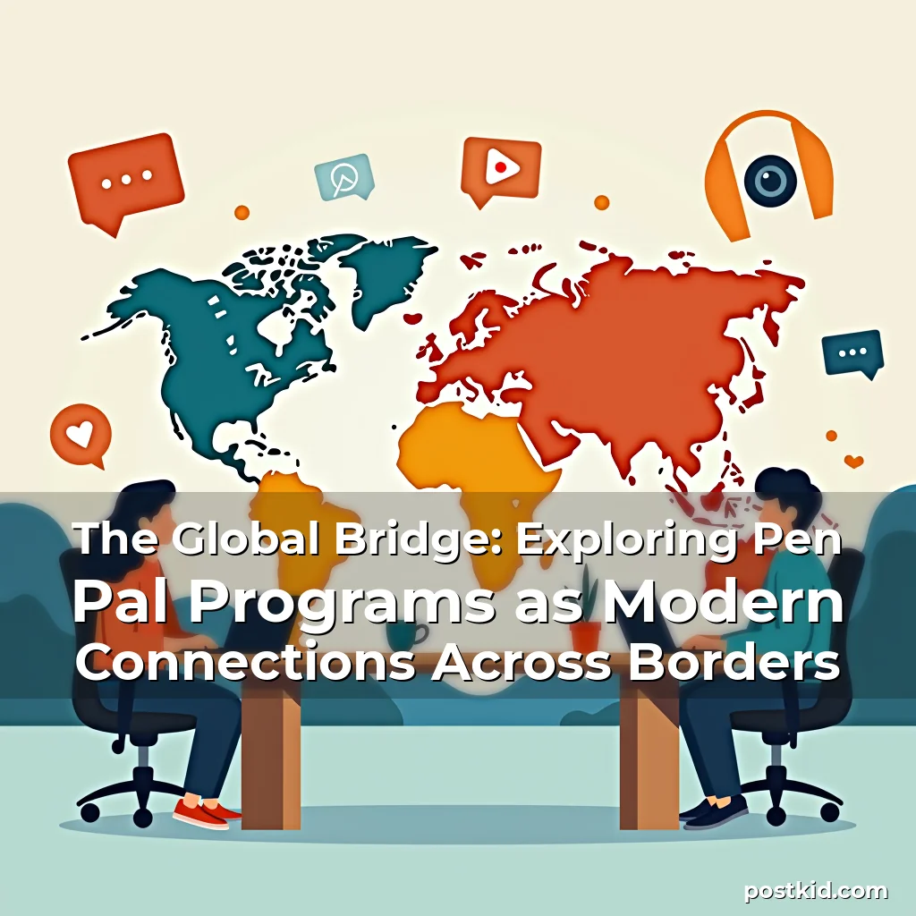 Artistic representation for The Global Bridge: Exploring Pen Pal Programs as Modern Connections Across Borders